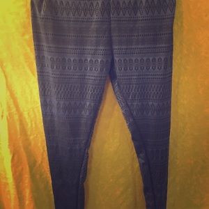 Large Aztec print leggings.